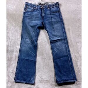 Vintage Levi's SilverTab Slim Boot Cut Jeans Size 36x32 Leather Trim Flap Pocket